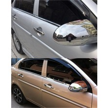 Ack Dizayn Hyundai Accent Era Araca Özel Abs Krom Ayna Kapağı + Paslanmaz Çelik Kapı Kol A+ 2'li Set
