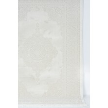 Lexa Home Bambu Tarz Salon Halısı - 4m² ve 6m² Krem Beyaz Oturma Odası Halısı - Antialerjik
