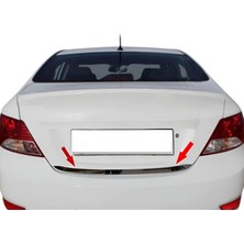 Ack Dizayn Hyundai Accent Blue Araca Özel Krom Bagaj Alt Çıtası Paslanmaz Çelik A+