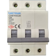 Metesan 3X20A C Tipi W Otomat Sigorta