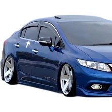 Ack Dizayn Honda Civic 2012-2015 Araca Özel Krom Cam Alt Çıtası A+
