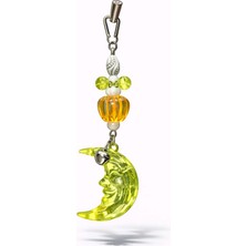 Papağanhane Ay Detaylı Kristal Kuş Oyuncağı Açık Yeşil | Muhabbet Kuşu Kanarya Aksesuar Zilli