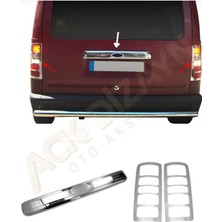 Ack Dizayn Ford Connect 2002-2009 Krom 2'li Arka Set (Bagaj Çıtası+Stop Çerçevesi) Paslanmaz Çelik