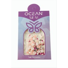 Zero Land Storozde Çiçek Tırnak ve Yüz Süsleme Taşı - Ebruli