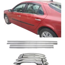 Ack Dizayn Renault Laguna 2 Krom Cam Çıtası + Krom Kapı Kol 2'li Set A+ Paslanmaz Çelik