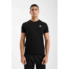 Diem Collection Siyah Slim Fit Bisiklet Yaka T-Shirt