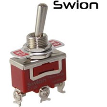 Swion MR-152S 12MM Toggle Swıtch Büyük Boy On-Off 3 Bacaklı vidalı Swıon 15A