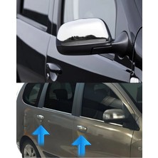 Ack Dizayn Dacia Dokker 2012+ Araca Özel Abs Krom Ayna Kapağı + Çelik Kapı Kol +A Paslanmaz