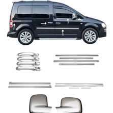 Ack Dizayn Vw Caddy 2004-2010 5'li Yan Krom Seti (Yan Kapı Çıtası-Cam Çıtası-Kapı Kol-Ayna Kapağı-Sürgü) A+