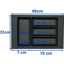 Çekmece Içi Kaşıklık 33X49CM Organizatör 4 Gözlü Antibakteriyel