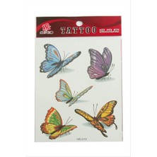 Zero Land Storozde Kelebek Tattoo Dövme Sticker - Beyaz