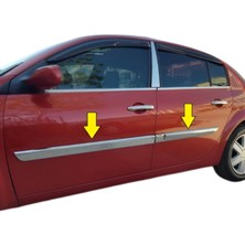 Ack Dizayn Renault Megane 2 Araca Özel Üretim Krom Yan Kapı Çıtası A+ Paslanmaz Çelik