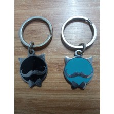 Hakdem Pet Paslanmaz Çelik Kedi Desenli Anahtarlık 1 Adet