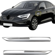 Ack Dizayn Renault Megane 4 2016-2020 Çamurluk Kromu 2pcs Paslanmaz Çelik A+