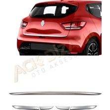 Ack Dizayn Renault Clio 4 2012-2018 Arka 2'li Krom Seti (Stop Alt Çıtası+Bagaj Alt Çıtası) A+