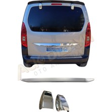 Ack Dizayn Rifter/combo/berlingo/proace/doblo 2019-2023 2'li Arka Krom Set Bagaj Çıtası + Menteşe Kapağı