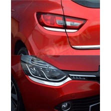 Ack Dizayn Renault Clio 4 2012-2018 2'li Krom Seti (Far Kaşı-Stop Alt Çıtası) A+ Paslanmaz