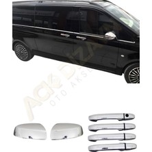 Ack Dizayn Mercedes Vito 2014+ 2'li Krom Set Ayna Kapağı+Kapı Kol(Sensörsüz) A+