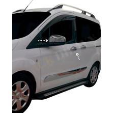 Ack Dizayn Ford Courier 2014-2017 Araca Özel Krom Kapı Kol + Ayna Kapağı 2'li Set A+ Paslanmaz