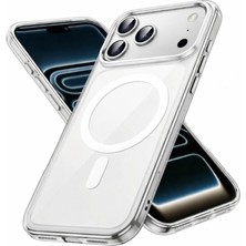 Bzontech iPhone 17 Pro Uyumlu Yumuşak Magsafe Kablosuz Şarj Destekli Şeffaf Kılıf Kamera Için Yükseltilmiş Çerçeve