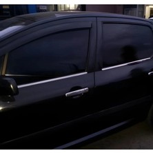 Ack Dizayn Peugeot 307 2001-2008 Araca Özel Krom Cam Alt Çıtası A+