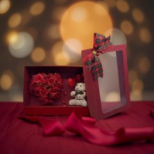 Florivya Design Sevgililer Günü Özel Tasarım Pencereli Hediye Kutusu Içine Kendi Hediyenizi Koyabileceğiniz Dekoratif Kutu