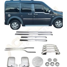 Ack Dizayn Ford Connect 2002-2009 6'lı Krom Yan Set (Ayna-Kilit Açma-Depo Kapağı-Yan Kapı-Cam Çıtası-Kapı Kol)