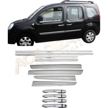 Ack Dizayn Renault Kangoo 2008-2016 Araca Özel 3'lü Krom Yan Set (Yan Kapı Çıtası-Cam Çıtası-Kapı Kol)