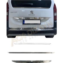 Ack Dizayn Combo/berlingo/rifter 3'lü Arka Krom Set 2019-2023 (Arka Cam Çıtası-Bagaj Alt Çıtası-Bagaj Çıtası)