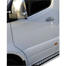 Ack Dizayn Mercedes Sprinter 2018+ Araca Özel Krom Kapı Kol + Abs Ayna Kapağı 2'li Set Paslanmaz
