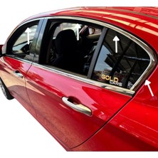 Ack Dizayn Fiat Egea Sd/hb/cross Cam Üst Çıtaları A+ Paslanmaz Krom Geniş Model 4 Parça