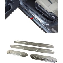 Ack Dizayn Honda Civic Arası Krom Kapı Eşiği A+ Paslanmaz Çelik