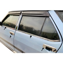 Ack Dizayn Fiat Tofaş Doğan Şahin Araca Özel Krom Kapı Kolu + Cam Çıtası Seti A+ Paslanmaz Çelik