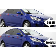 Ack Dizayn Hyundai Accent Blue 2012+ Araca Özel Krom Cam Alt Çıtası A+