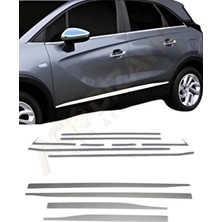 Ack Dizayn Opel Crossland 2017+ Krom Yan Set 2'li (Cam Çıtası+Yan Kapı Çıtası) A+
