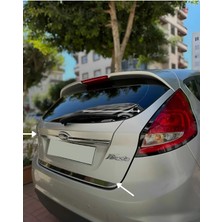 Ack Dizayn Ford Fiesta 2009-2017 Araca Özel Bagaj Alt Çıtası ve Bagaj Çıtası 2'li Krom Set A+ Paslanmaz