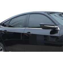 Ack Dizayn Honda Civic 2016-2020 Araca Özel Krom Cam Alt Çıtası A+