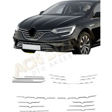 Ack Dizayn Renault Megane 4 2020+ Krom Ön Set (Ön Panjur+Tampon+Çamurluk Çıtası) A+