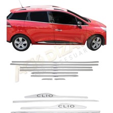 Ack Dizayn Renault Clio 4 Stw 2'li Krom Seti (Cam Çıtası+Yan Kapı Çıtası)