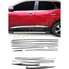Ack Dizayn Peugeot 3008 2'li Krom Set (Cam Çıtası+Kapı Kol) A+