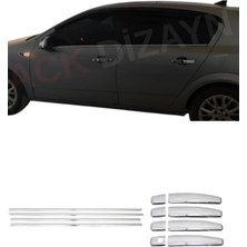 Ack Dizayn Astra "h" Hatchback Araca Özel Krom Cam Çıtası + Krom Kapı Kol 2'li Set A+ Paslanmaz