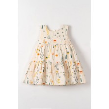 Ugly Duck 01-04 Yaş Arası Sunflower Elbise - Krem