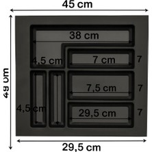 Çekmece Içi Kaşıklık 45X49 cm 6 Bölmeli Organizatör