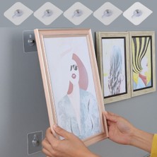 Roichil Süper Güçlü Çerçeve Askısı Pin Delgisiz Vidalı Tırnak Kanca Yapışkanlı Raf Tutucu Askı 4 Adet