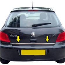 Ack Dizayn Peugeot 307 2001-2008 Araca Özel Krom Bagaj Alt Çıtası Paslanmaz Çelik A+