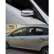 Ack Dizayn Ford Focus 2011-2018 Araca Özel Krom Ayna Kapağı + Krom Kapı Kol Set Paslanmaz A+