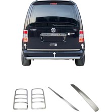Ack Dizayn Volkswagen Caddy 2004-2010 Krom Arka Set Bagaj Çıtası + Bagaj Alt Çıtası + Stop Çerçevesi
