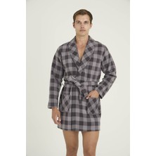 Kly Erkek Tek Rob Sabahlık Ekose Desenli