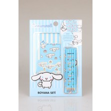 Cinnamoroll "dekomus Cep Defteri Hediyeli" Lisanslı Cınnamoroll 8 Parçalı Boyama Seti