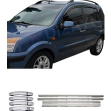 Ack Dizayn Ford Fusion Araca Özel Krom Cam Çıtası + Krom Kapı Kol 2'li Set A+ Paslanmaz Çelik